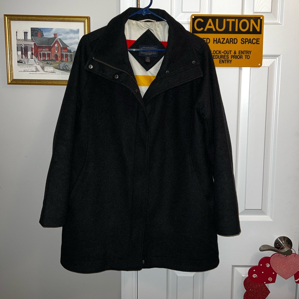 Pendleton Mens Wool Coat, Black - Medium